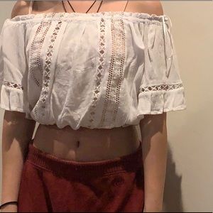 Off the shoulder crop top